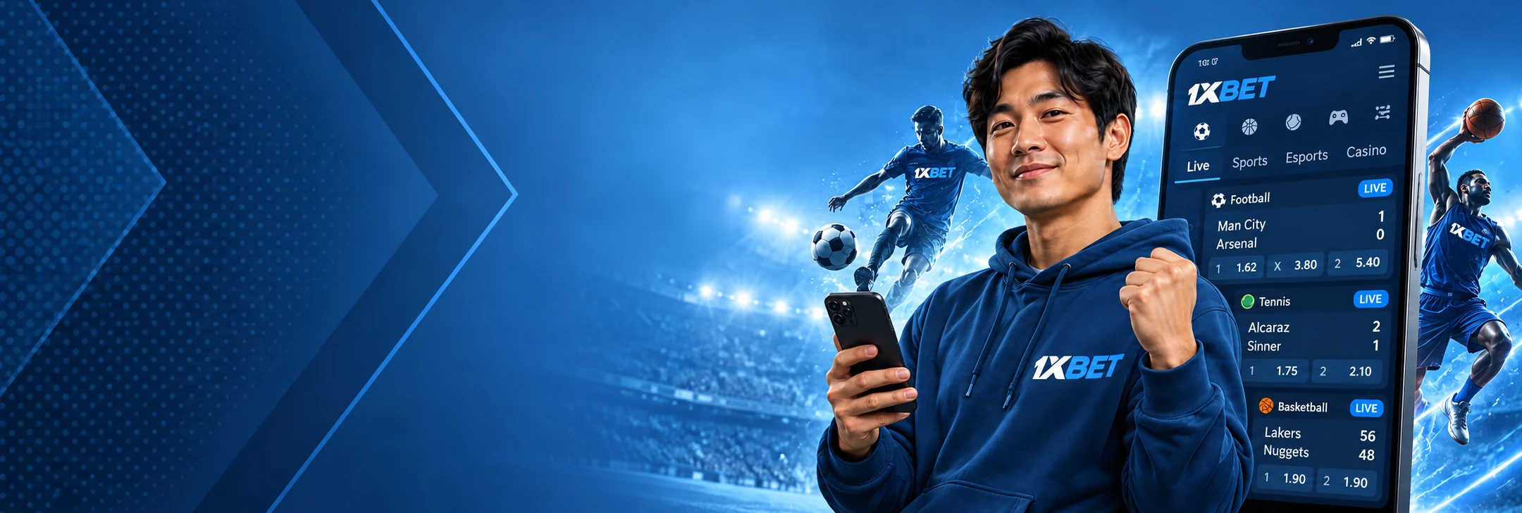 1xBet aplicación móvil para Android e iOS
